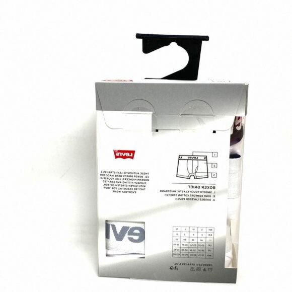 Levi's Men’s Underwear Boxer Brief 3 Pack White Cotton 0583 37453 Size Stretch - Picture 8 of 9